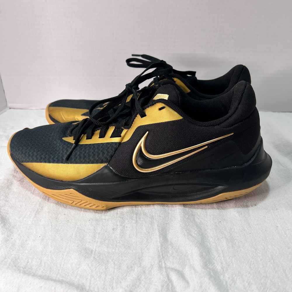 Nike Precision 6 Shoes Black Metallic Gold Size 11 (DD9535 -005) Sneakers Mens